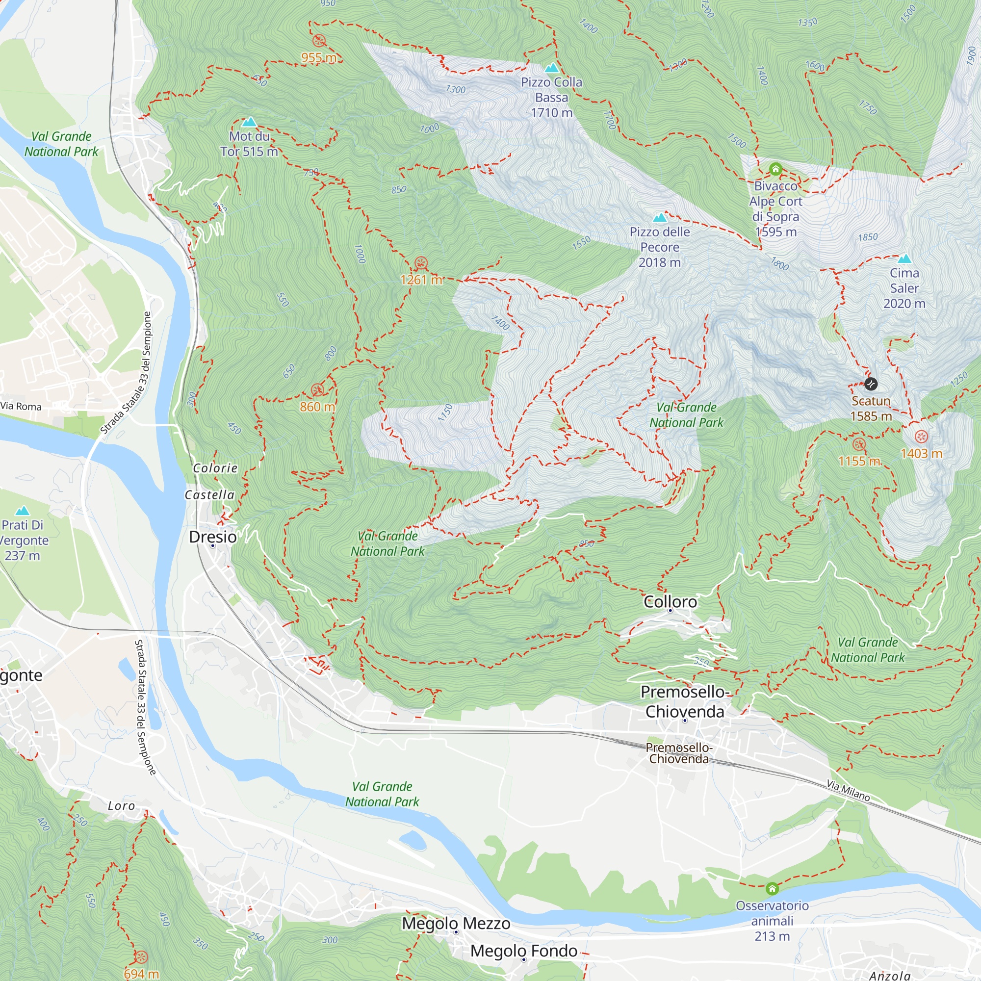 Bivacco Alpe Sui map