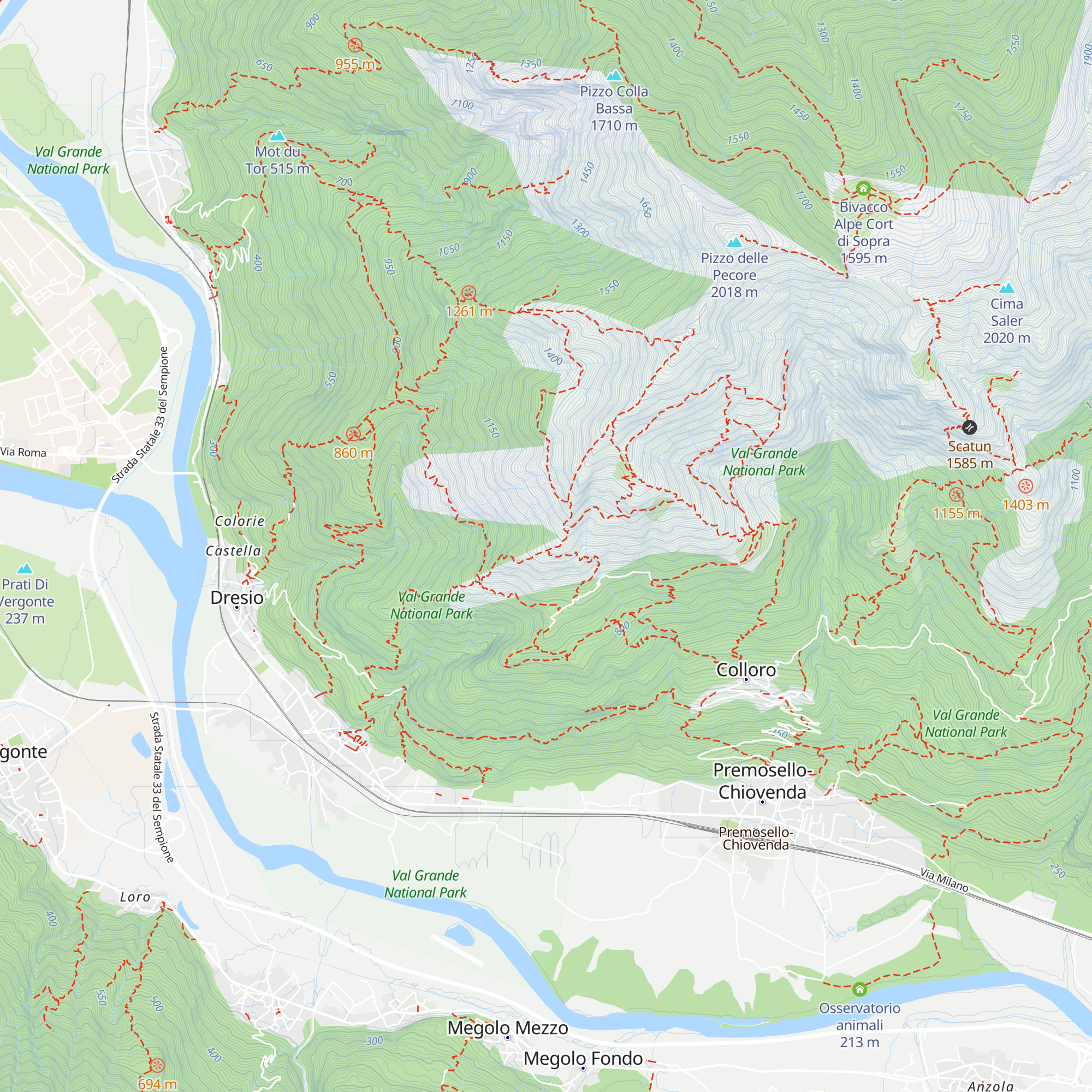 Bivacco Alpe Sui map