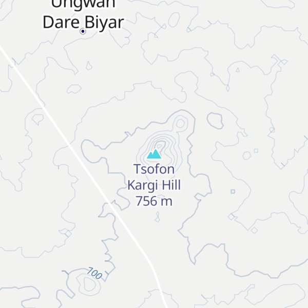 Map of Tsofon Kargi Hill