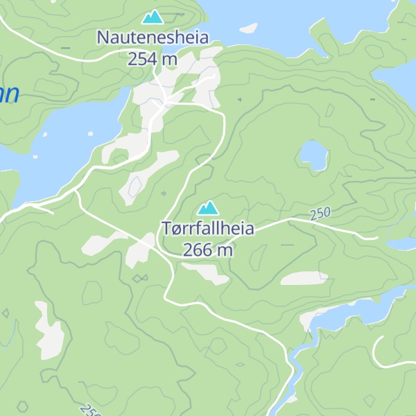 Map of Tørrfallheia