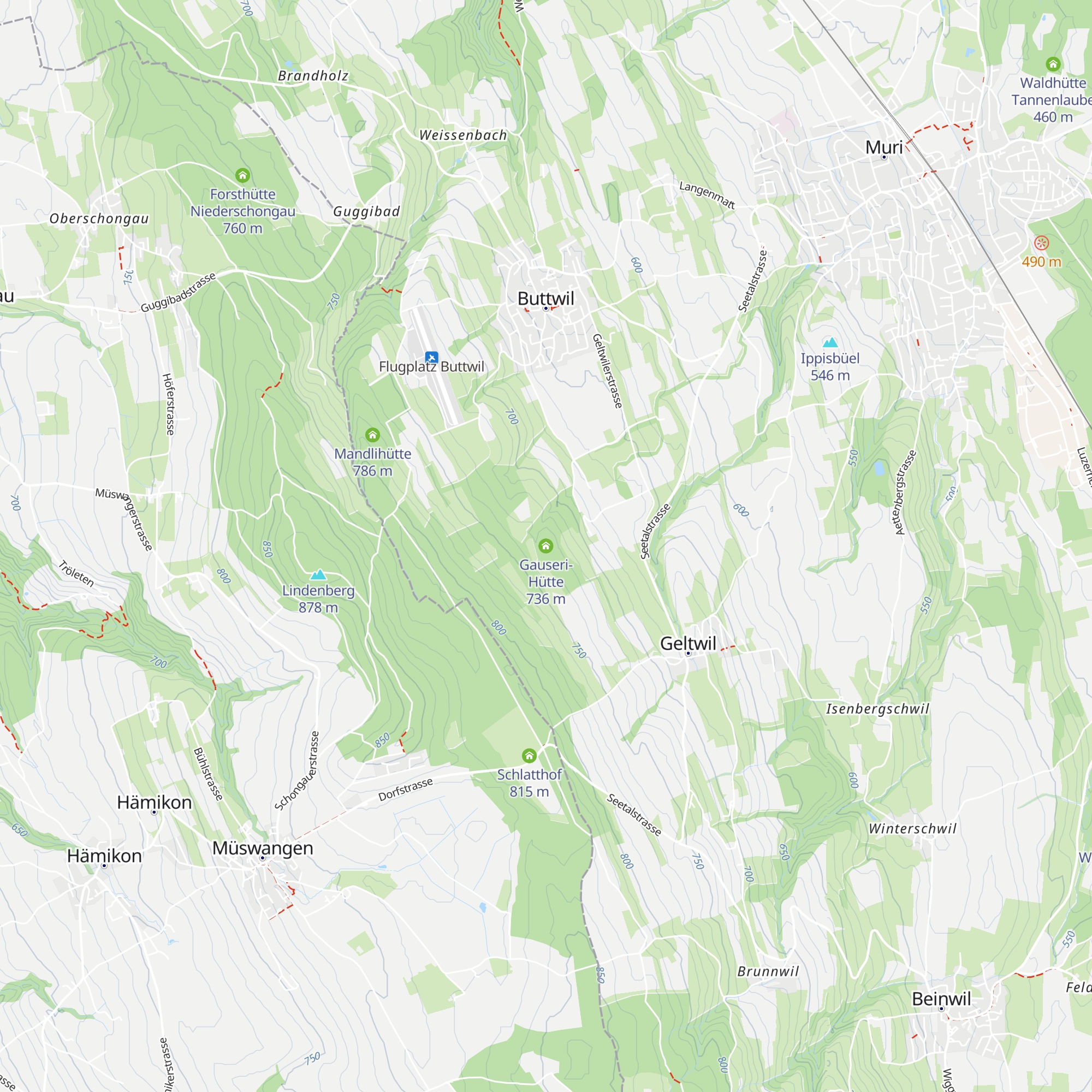 Gauseri-Hütte map