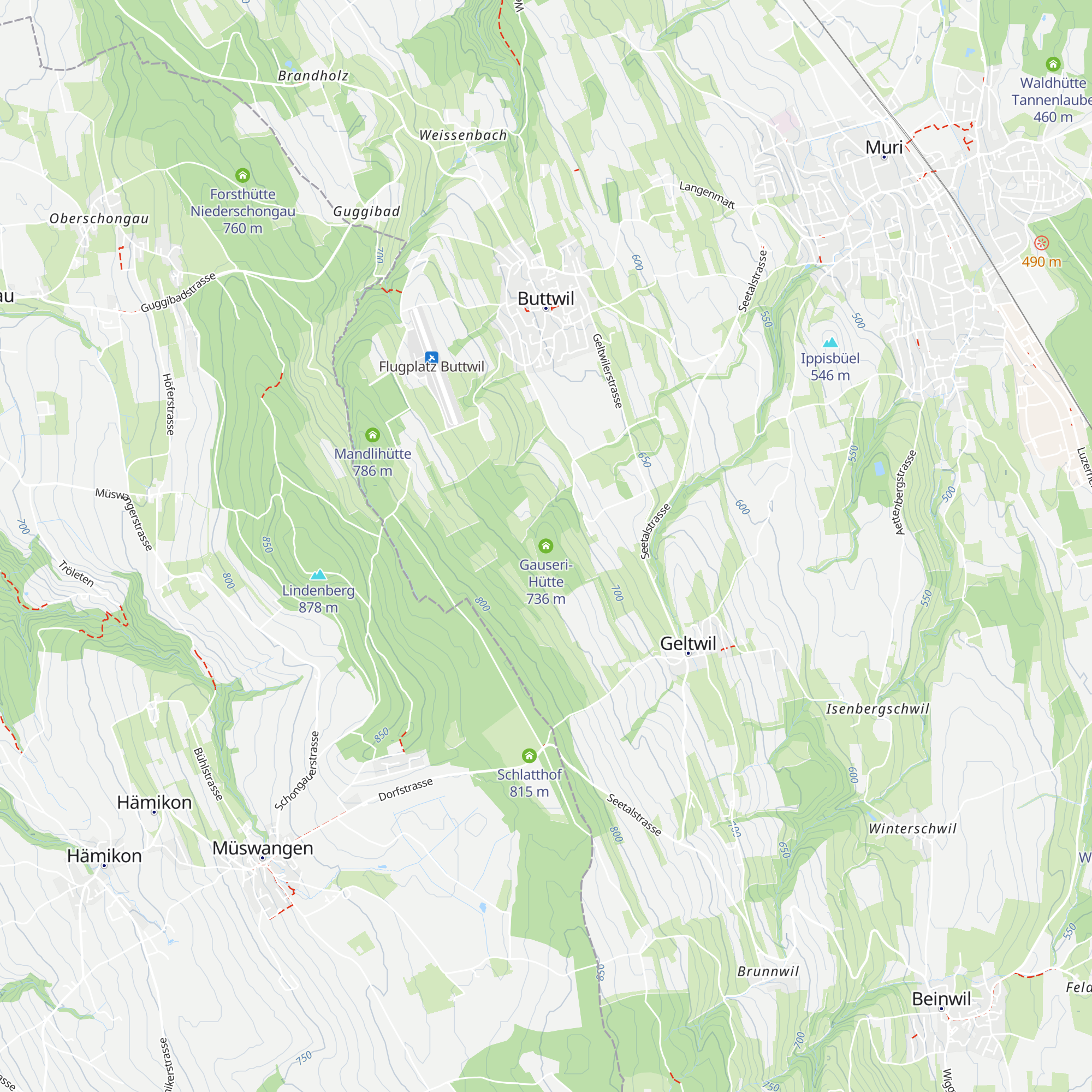 Gauseri-Hütte map