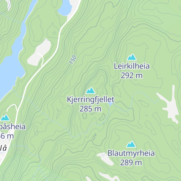 Map of Kjerringfjellet