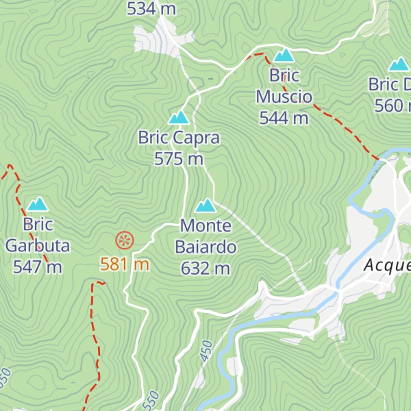 Map of Monte Baiardo
