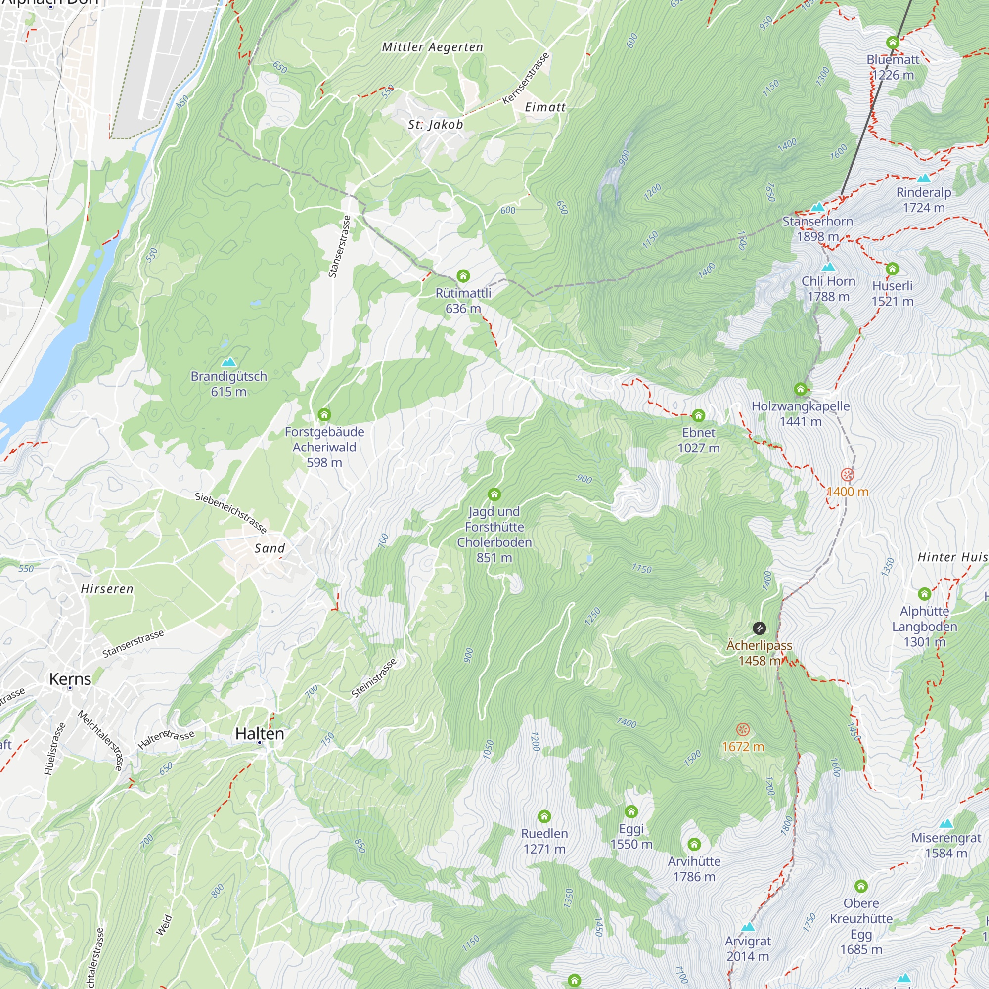 Jagd und Forsthütte Cholerboden map