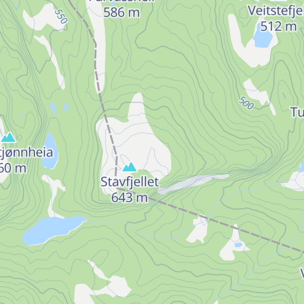 Map of Svelltjønnheia