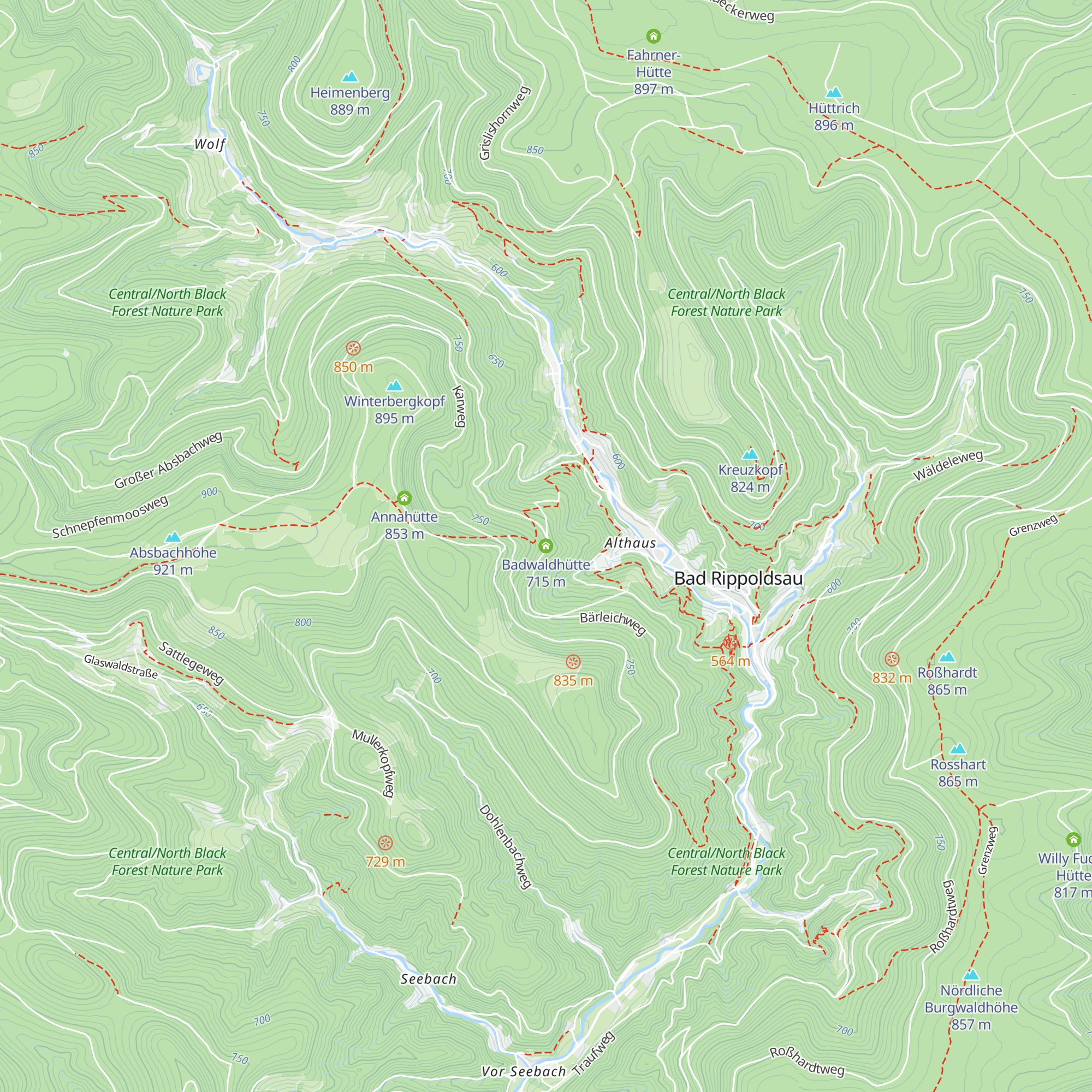 Badwaldhütte map