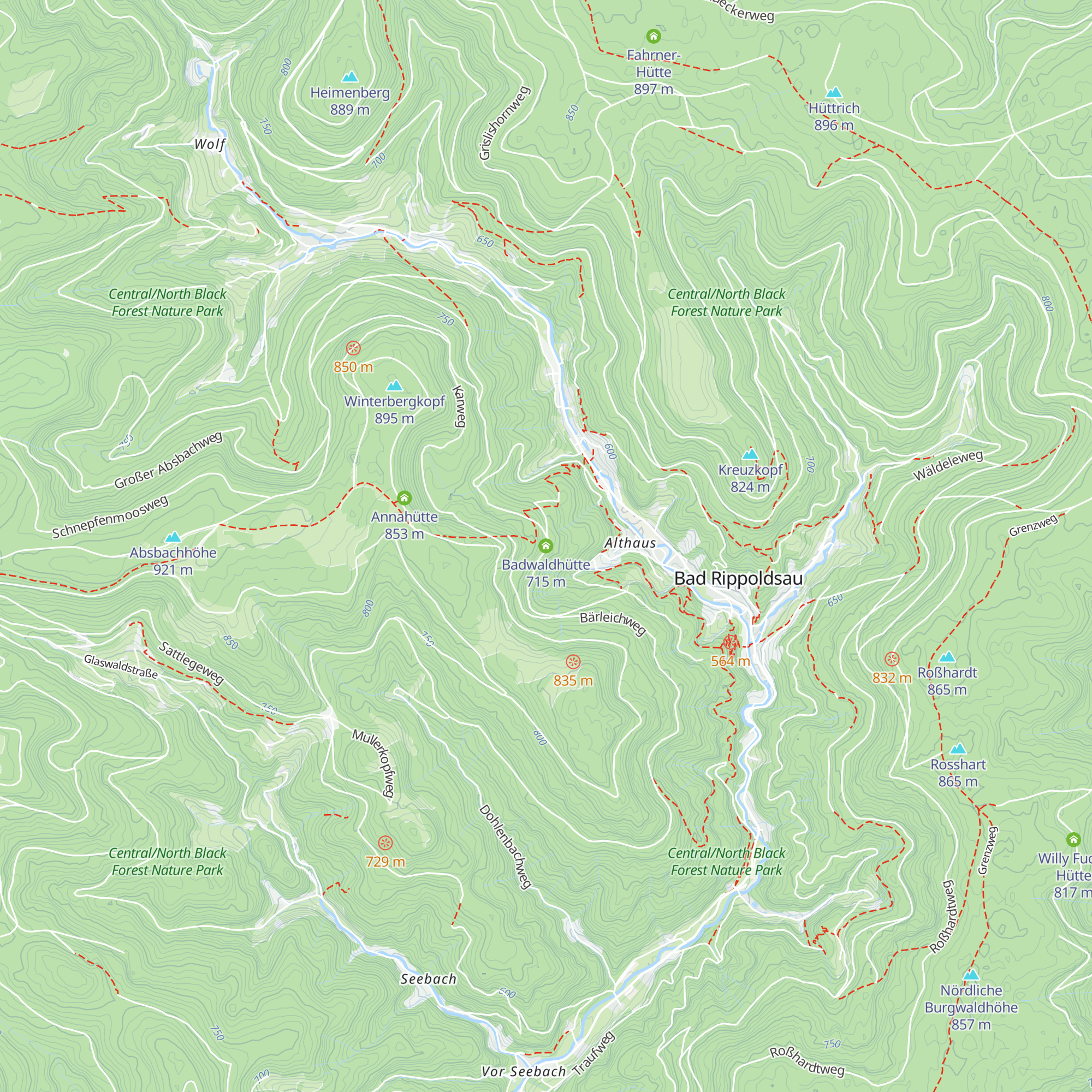 Badwaldhütte map