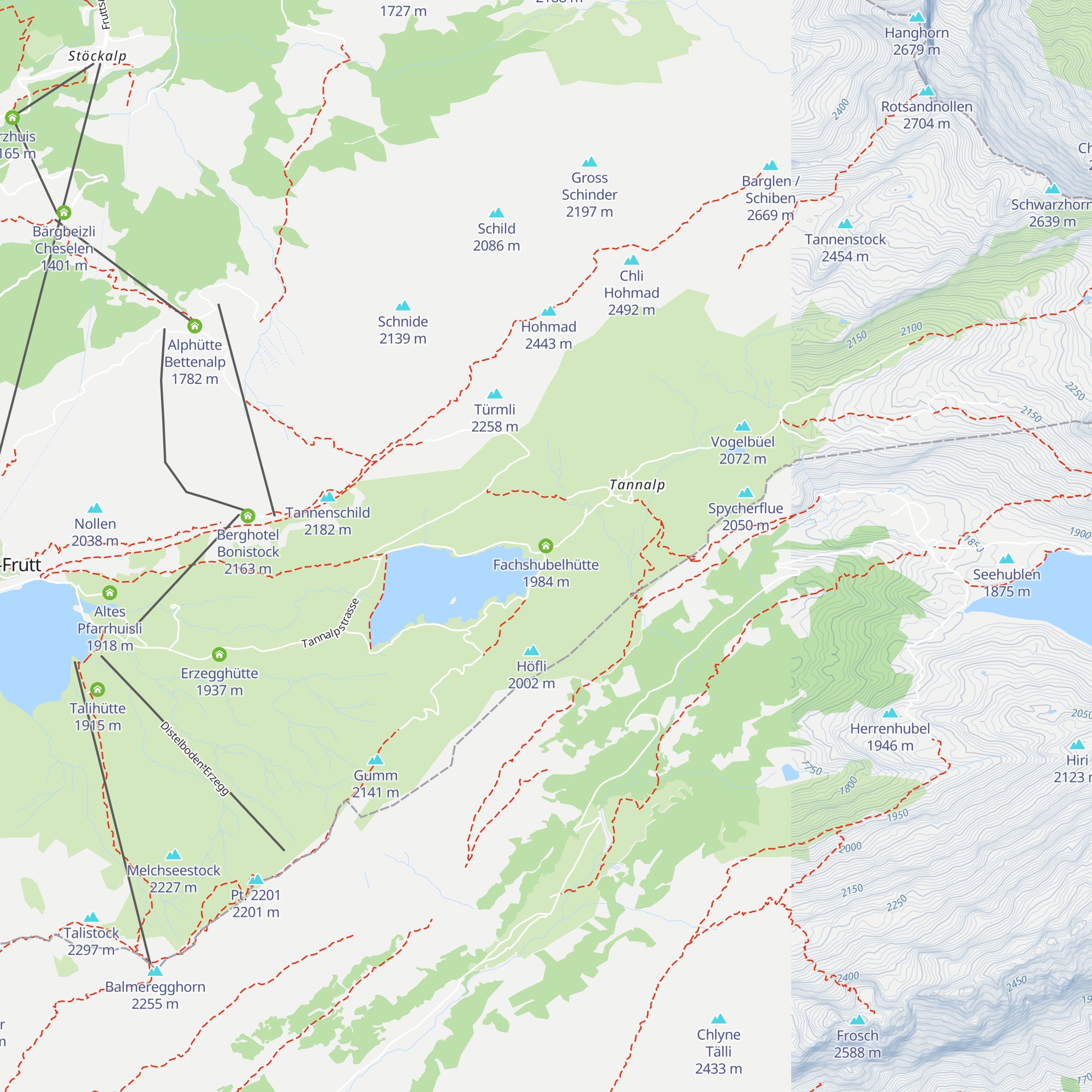 Fachshubelhütte map