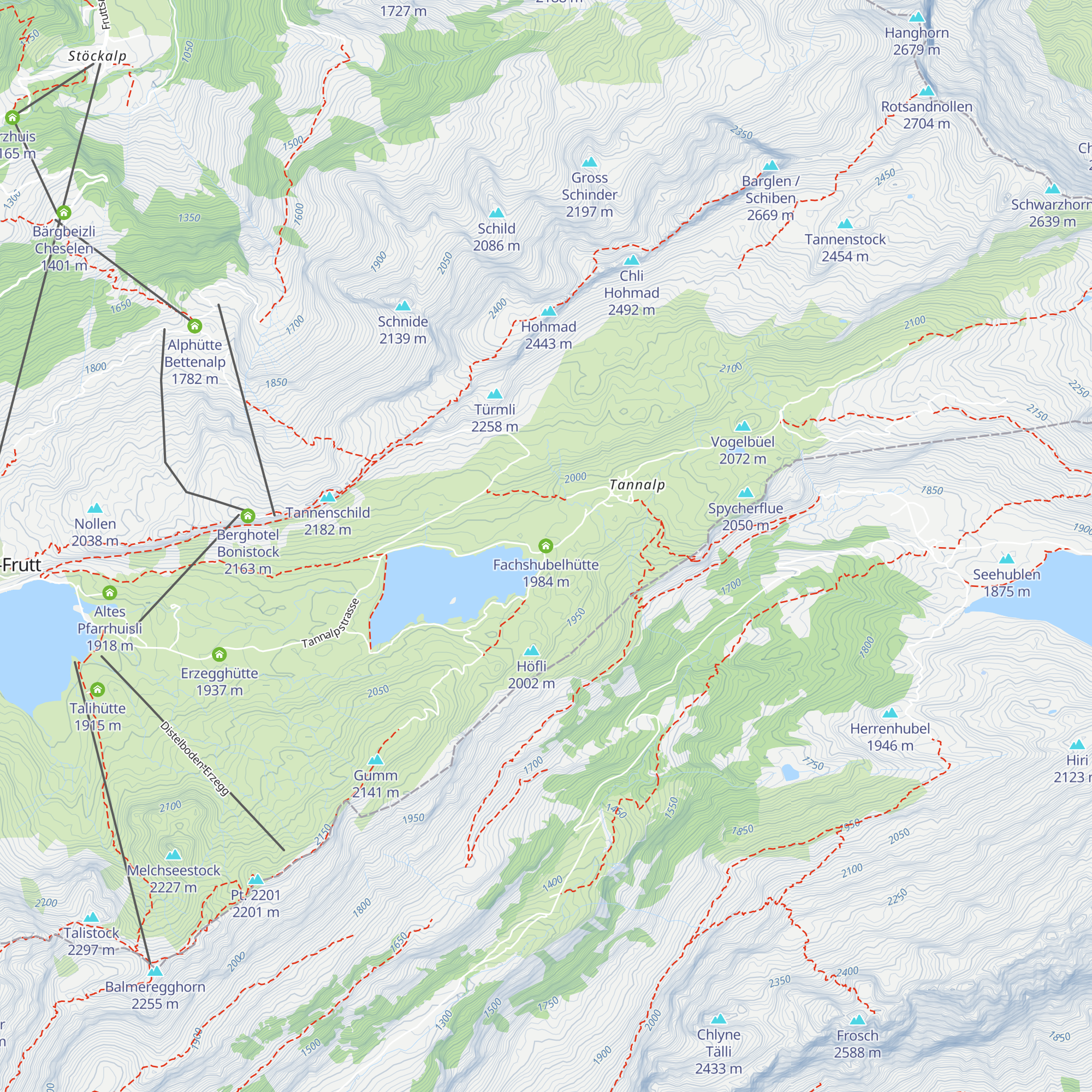 Fachshubelhütte map