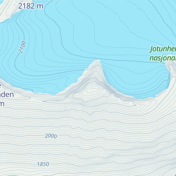 Map of Midtre Tverråtinden