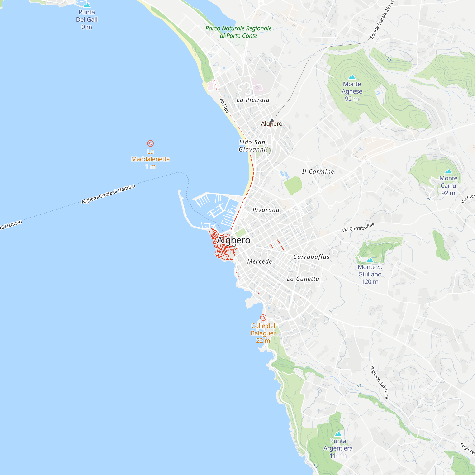 Infopoint Alghero map