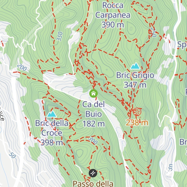 Map of Ca del Buio