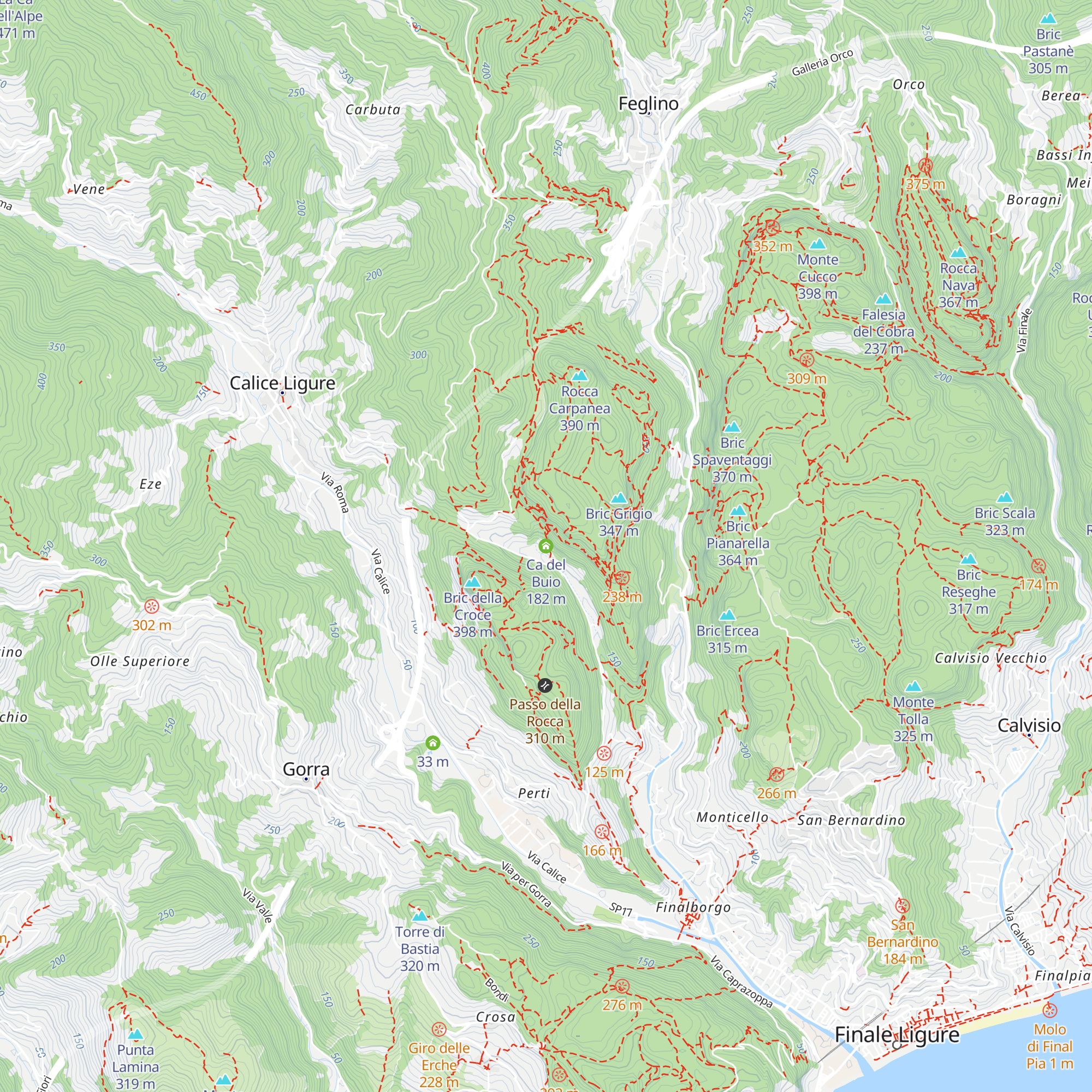 Ca del Buio map