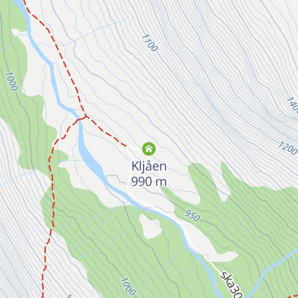 Map of Kljåen