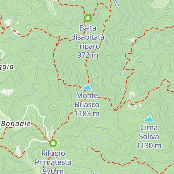 Map of Monte Briasco
