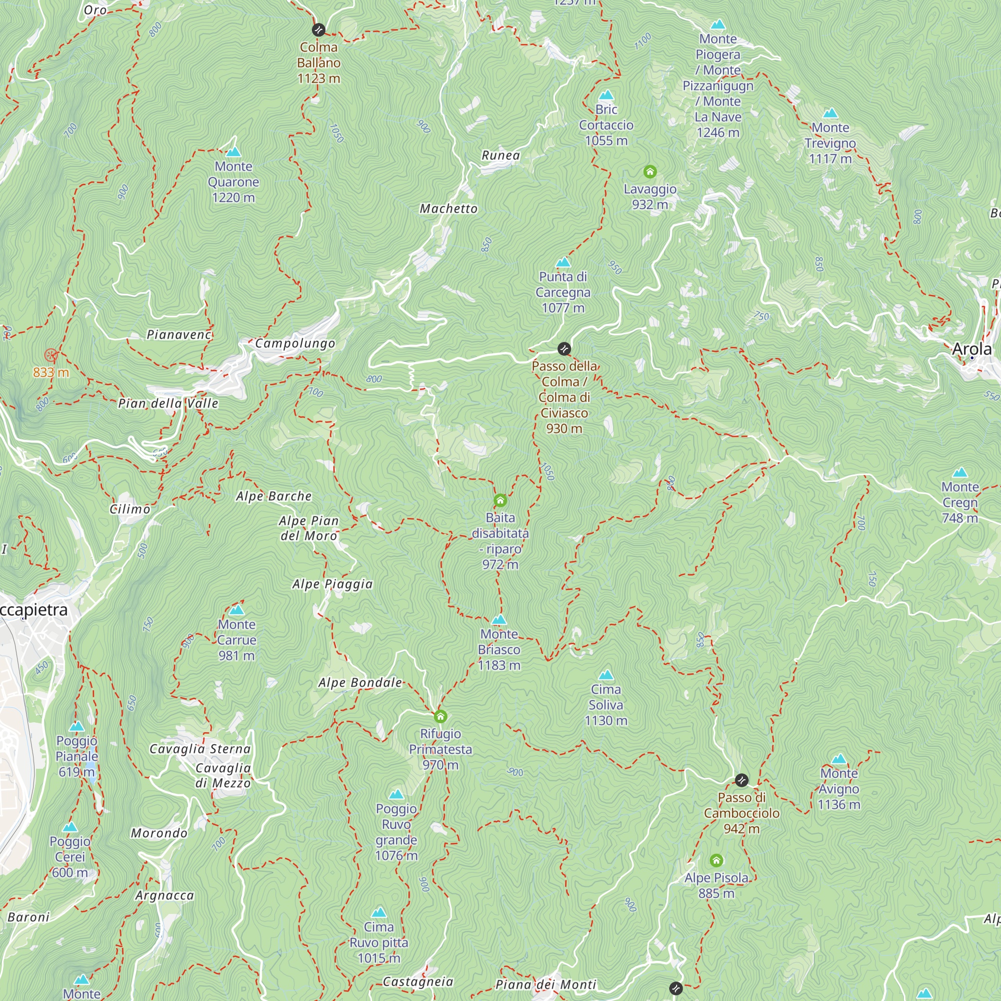 Baita disabitata - riparo map