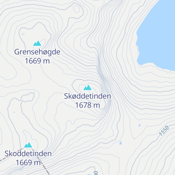 Map of Skøddetinden