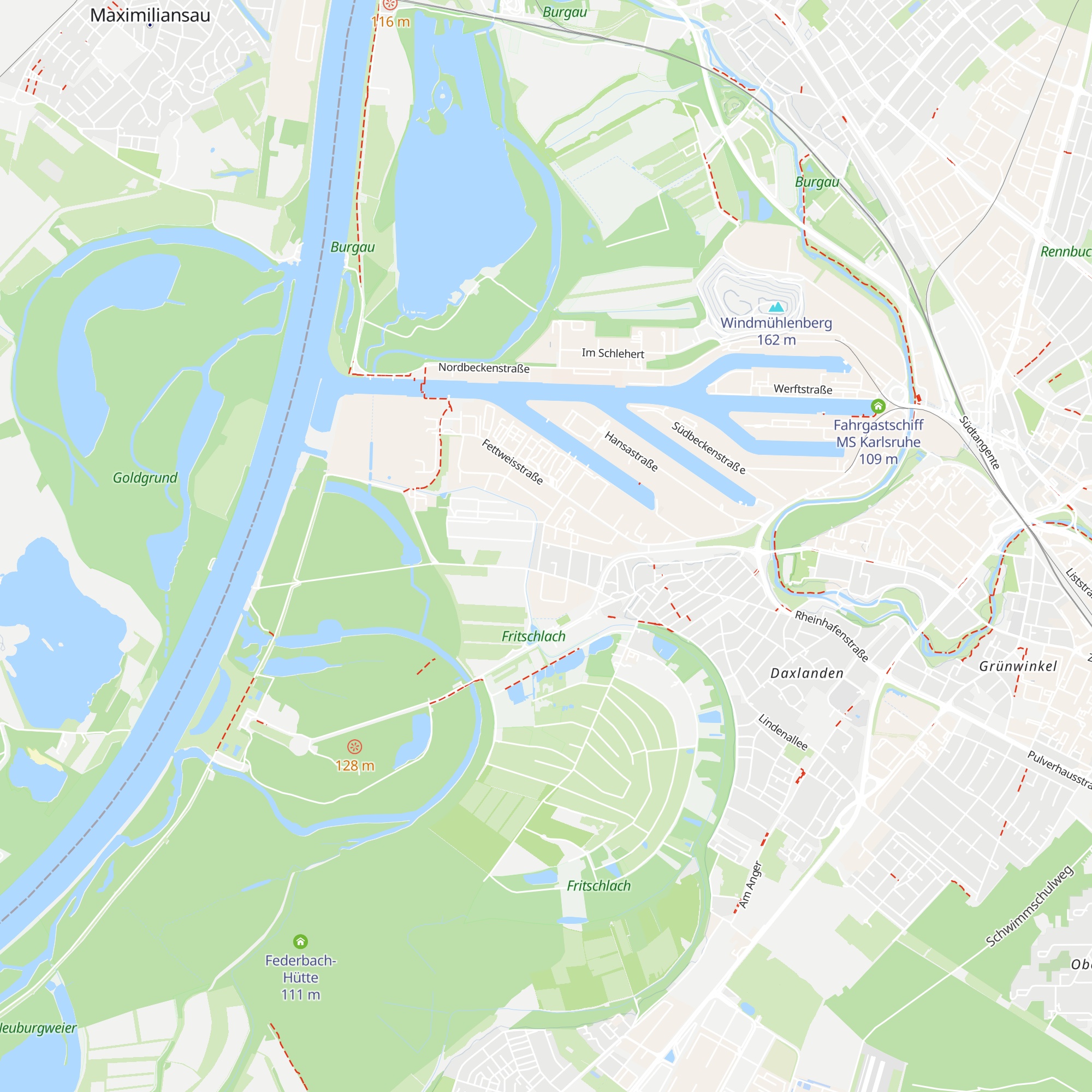 Naturfreundehaus Rheinwaldhütte map