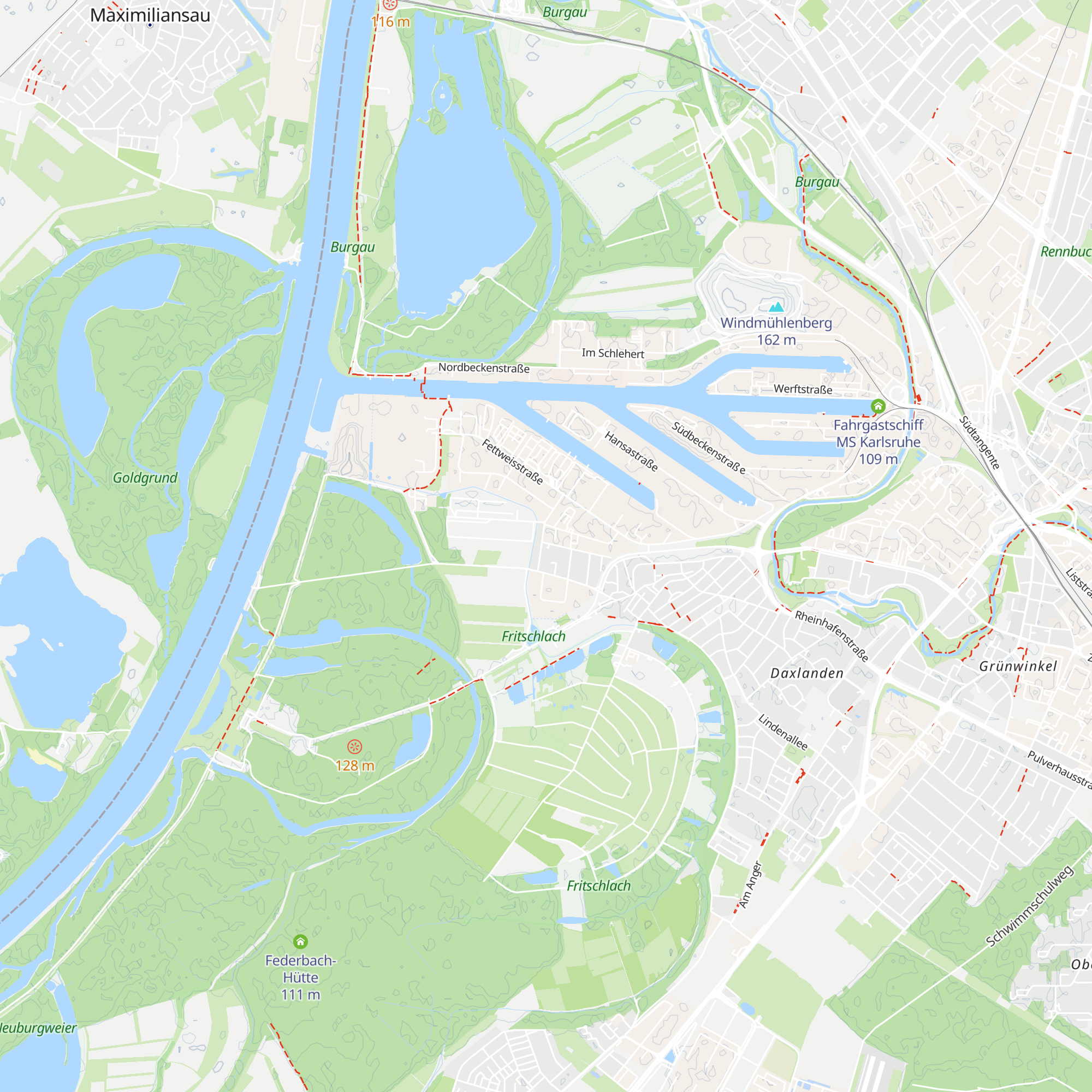 Naturfreundehaus Rheinwaldhütte map