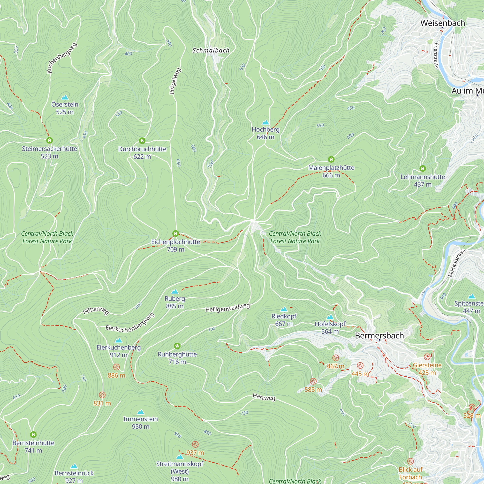 Skiwachshütte Rubergloipe map