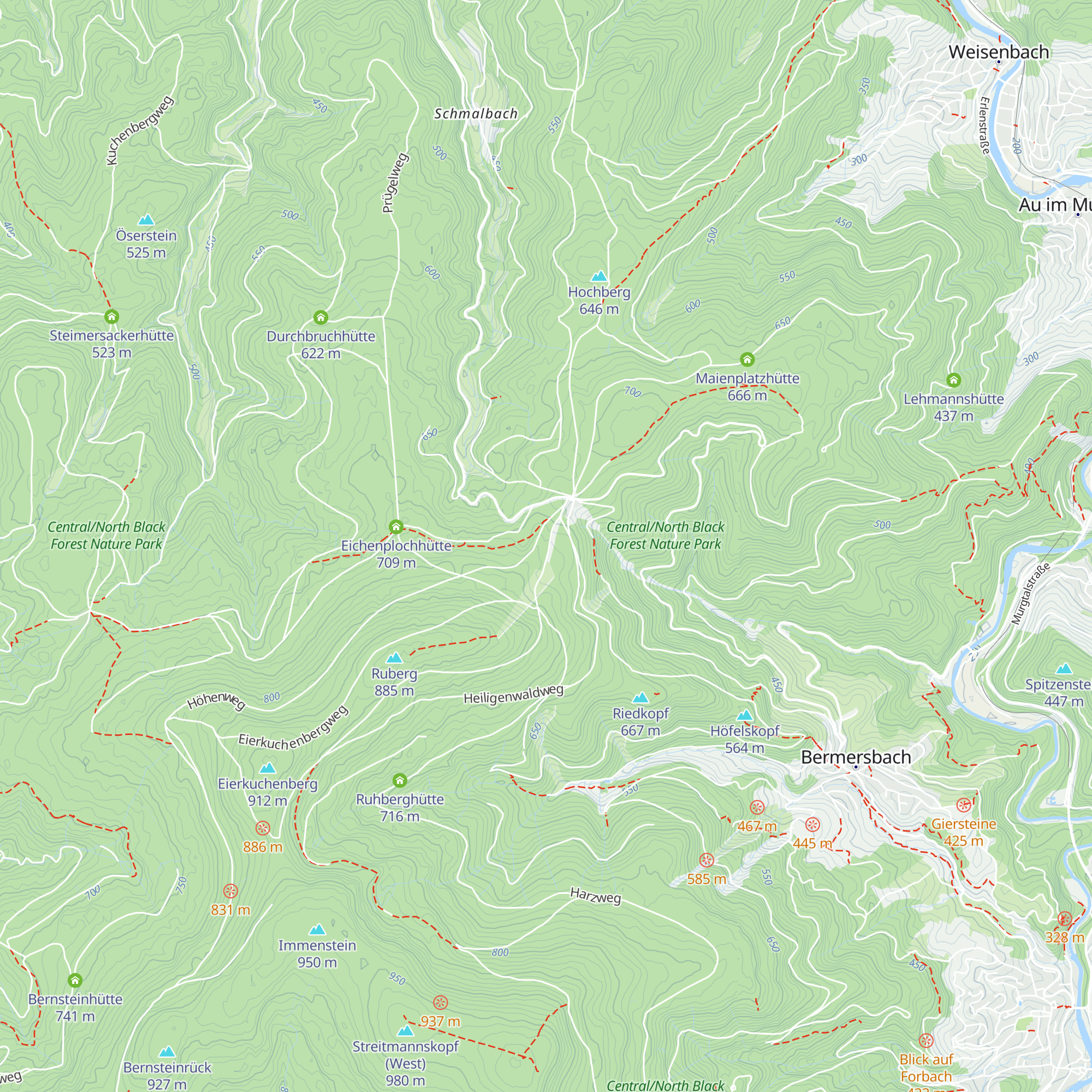 Skiwachshütte Rubergloipe map