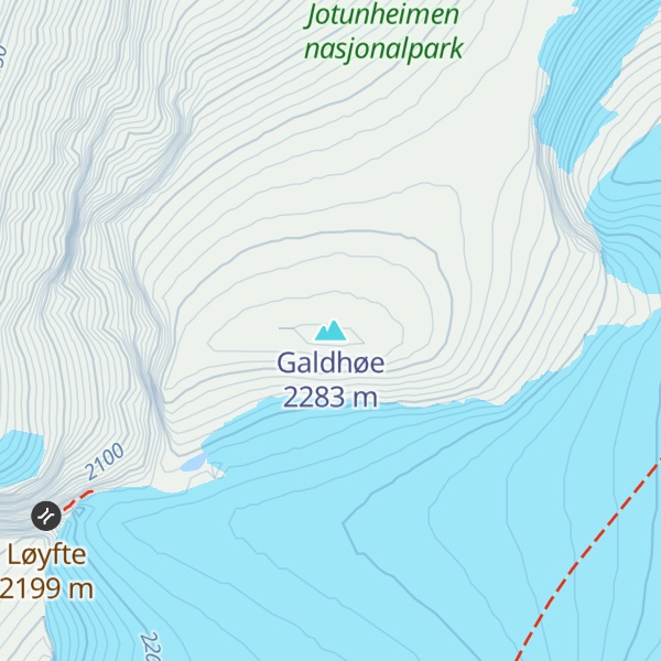 Map of Galdhøe