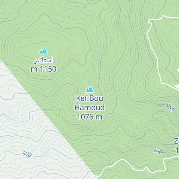 Map of Kef Bou Hamoud