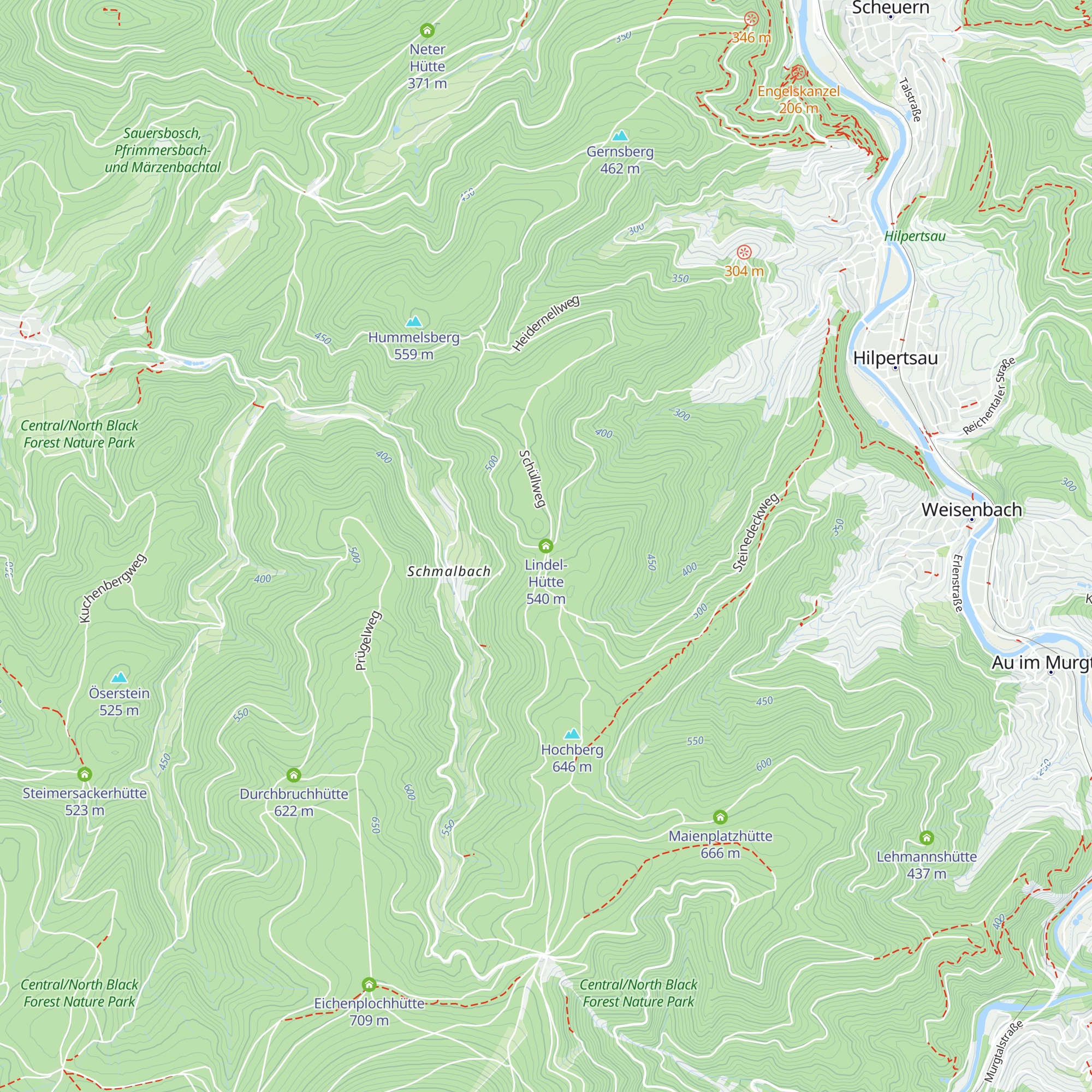 Lindel-Hütte map