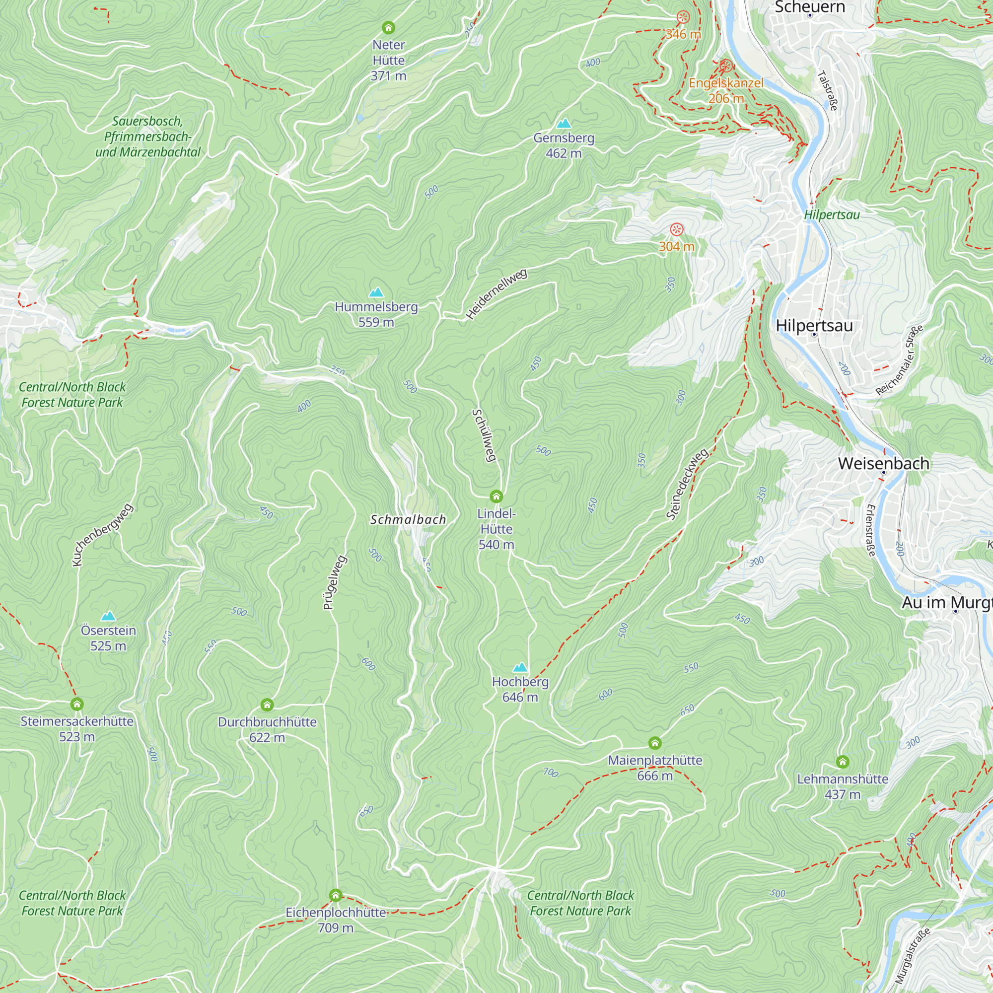 Lindel-Hütte map