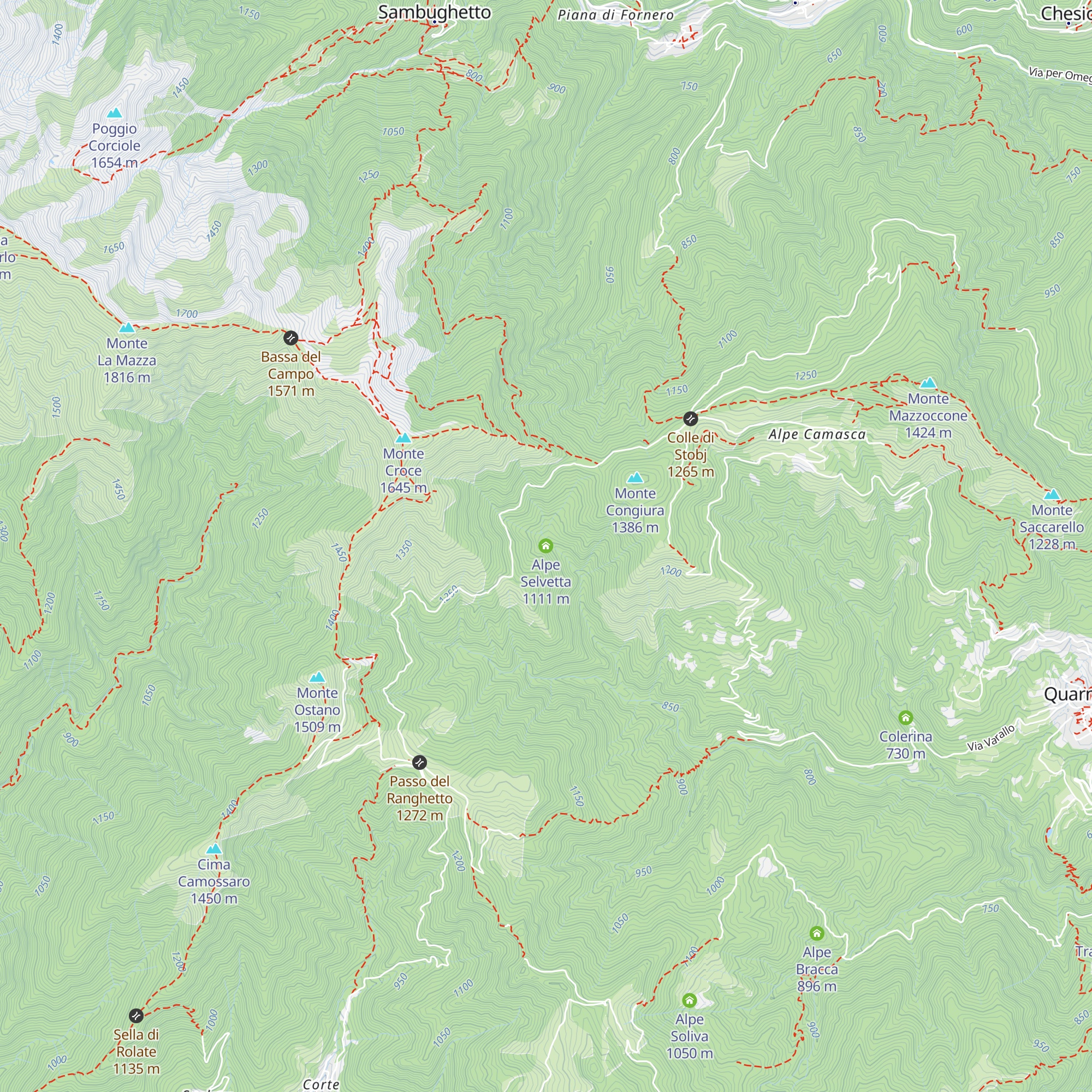 Alpe Selvetta map