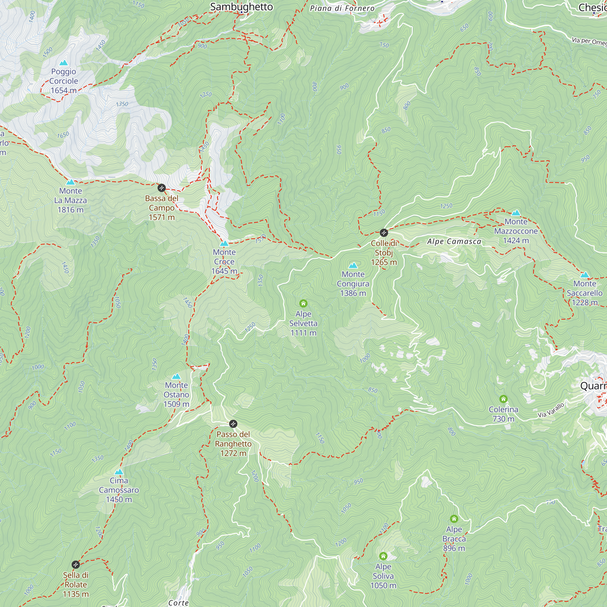 Alpe Selvetta map