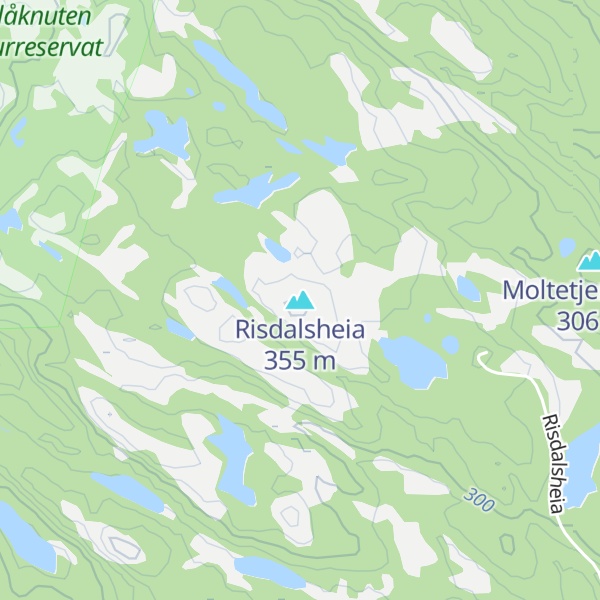 Map of Risdalsheia