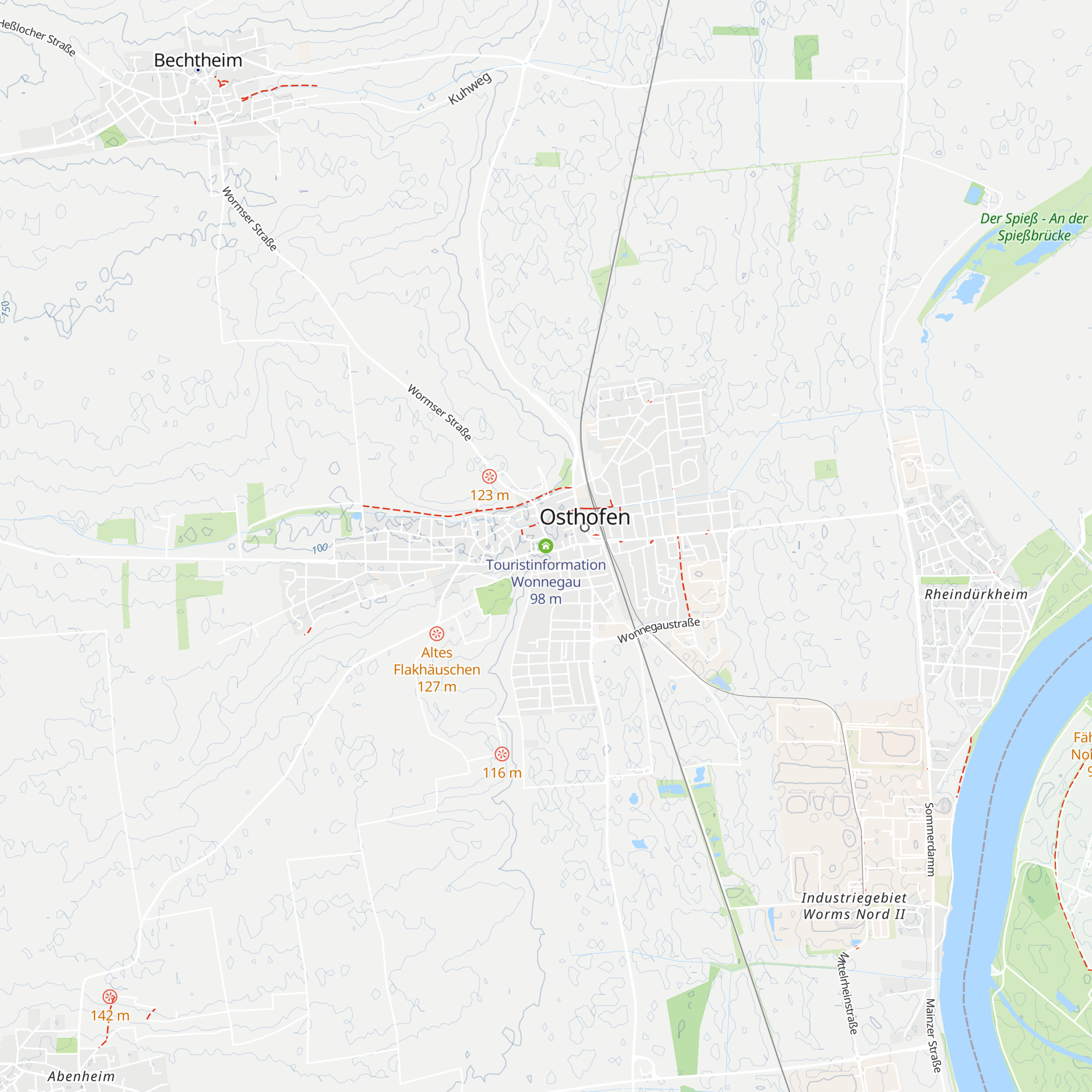 Touristinformation Wonnegau map