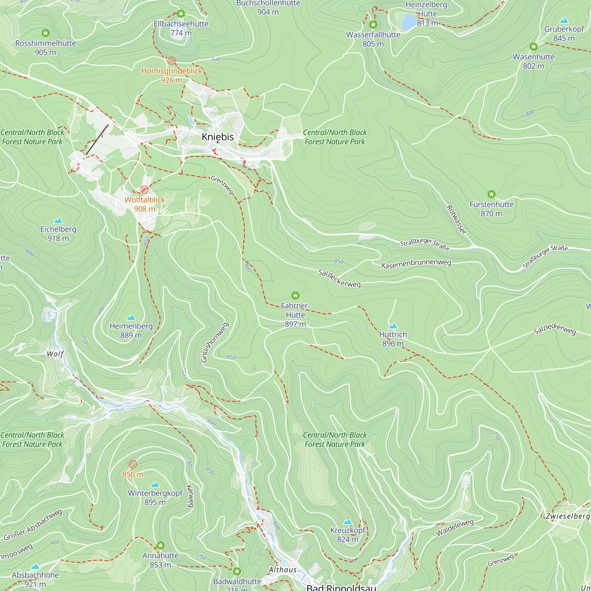 Fahrner-Hütte map