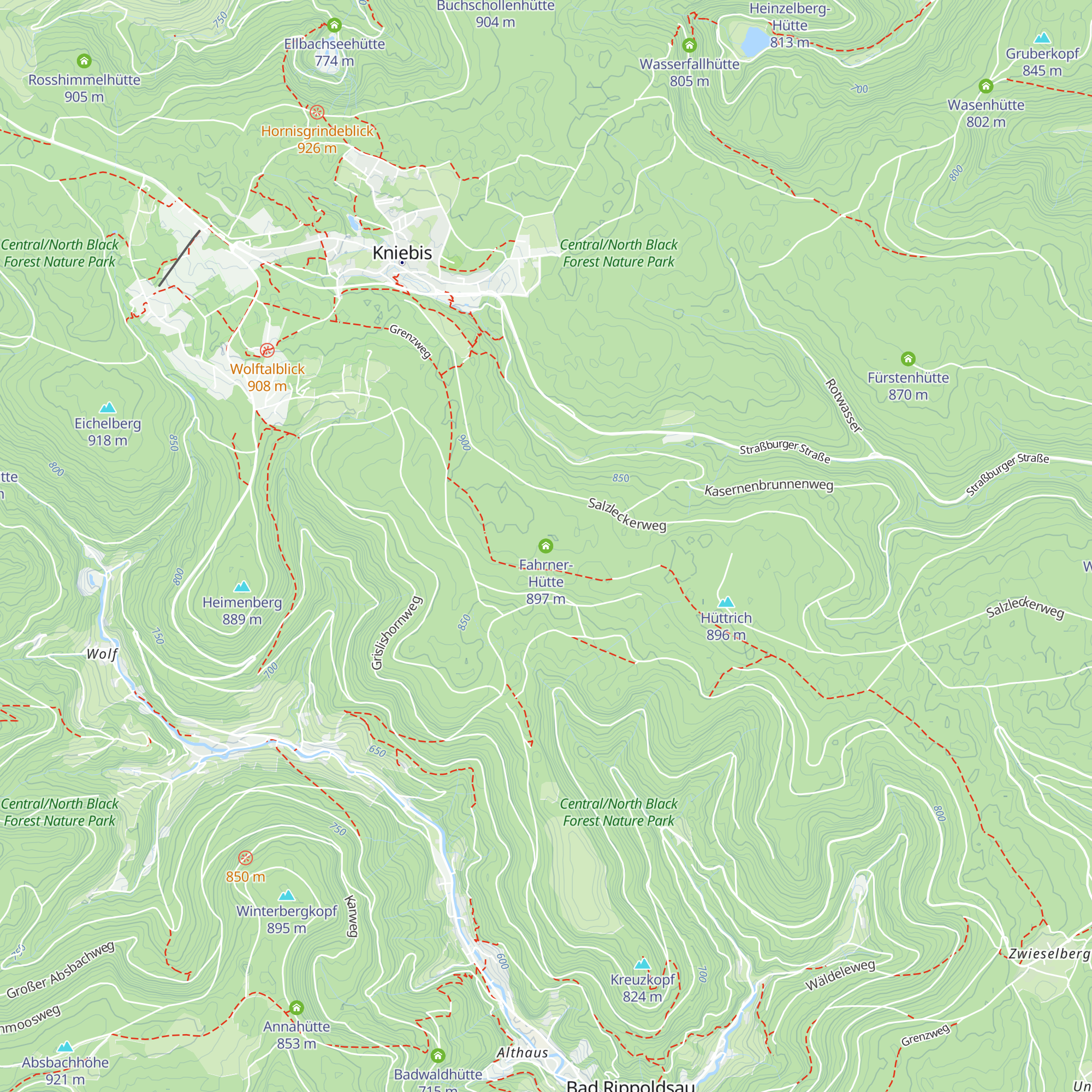 Fahrner-Hütte map