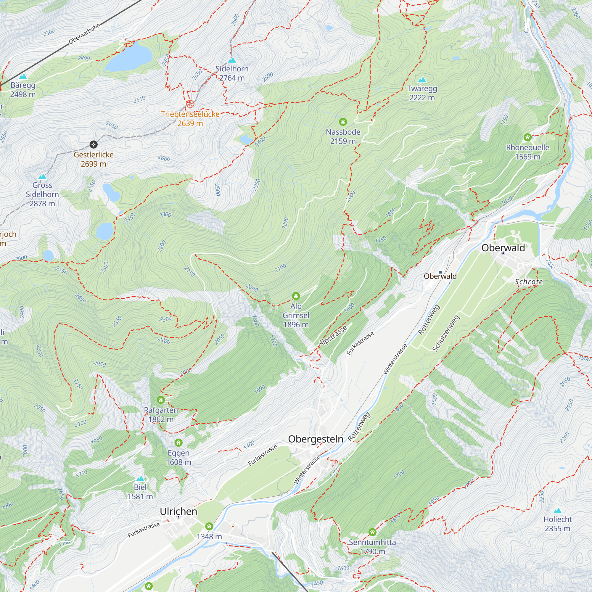 Alp Grimsel map