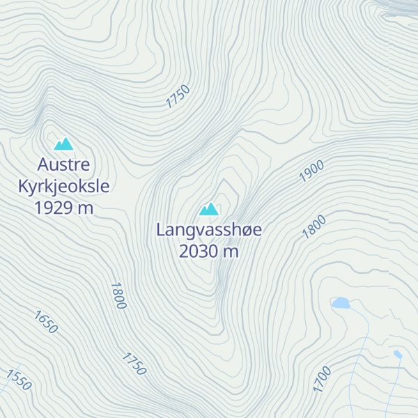 Map of Langvasshøe