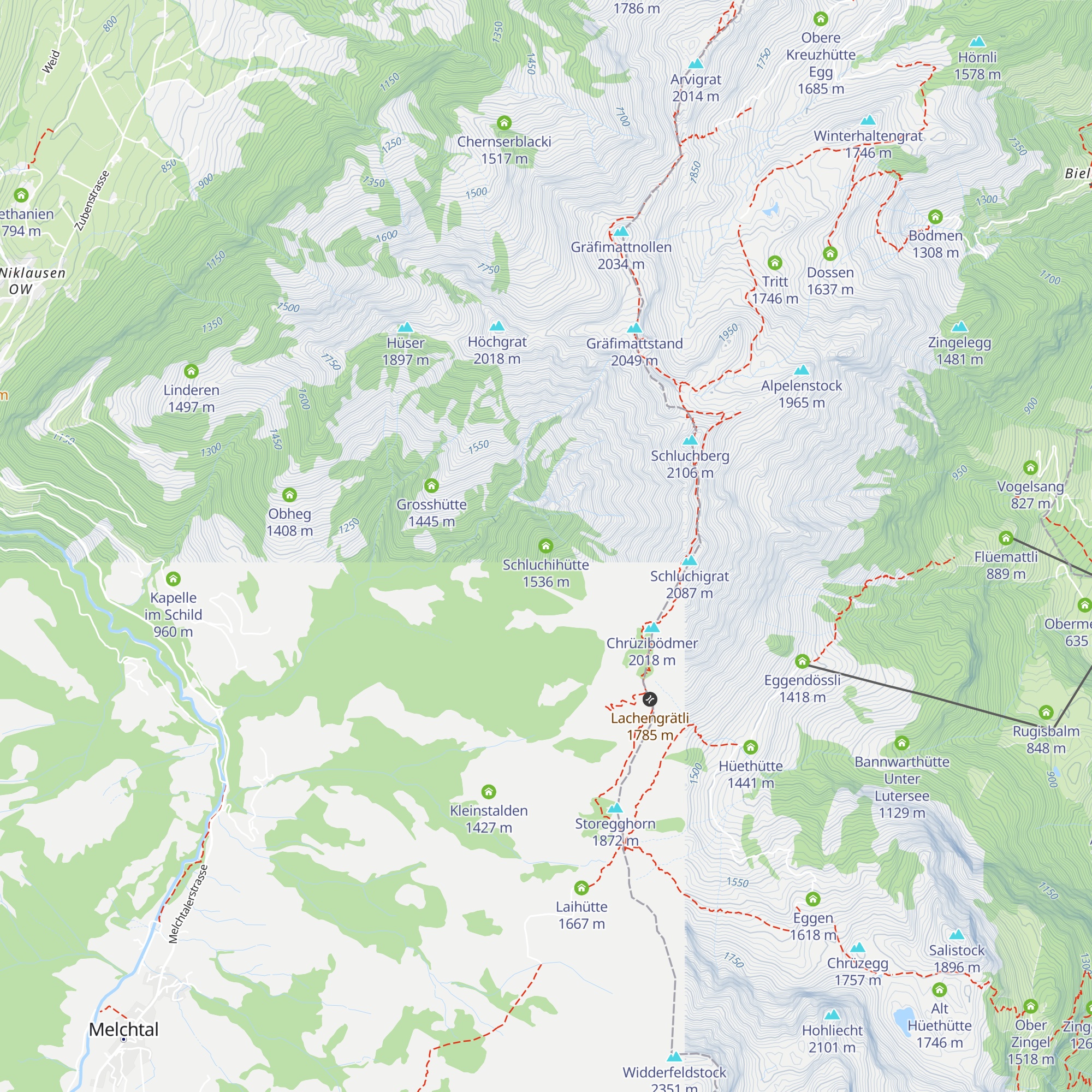 Schluchihütte map