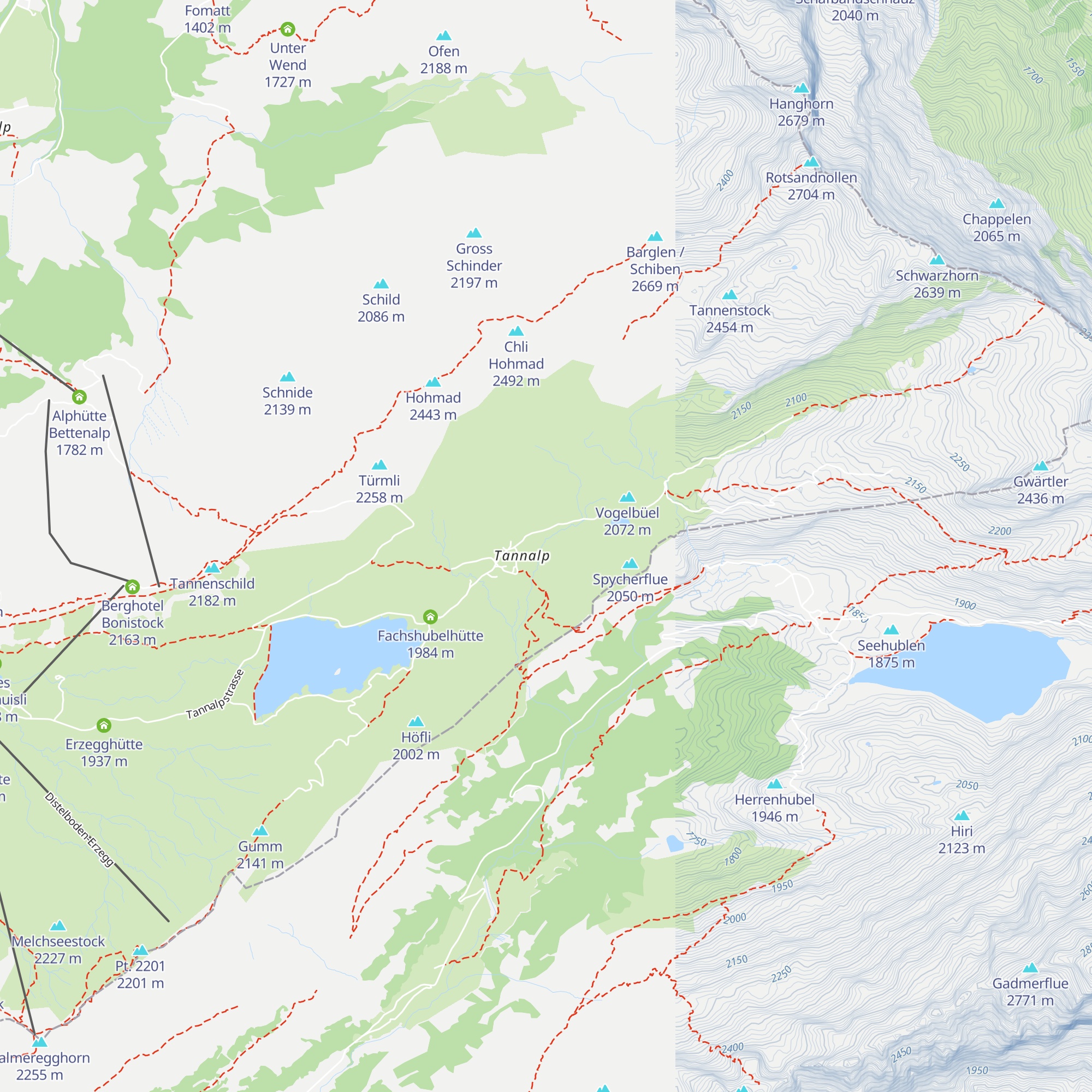 Zubershütte map