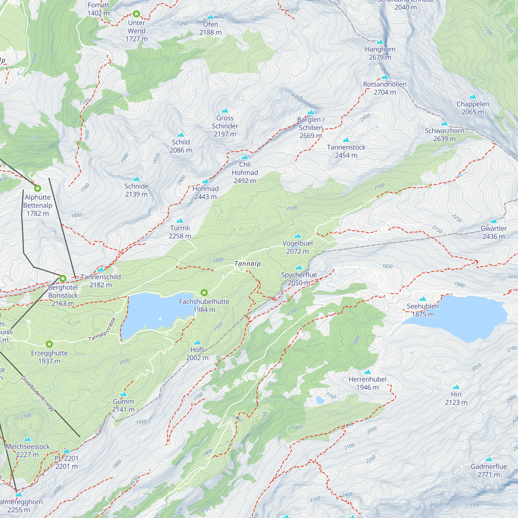 Zubershütte map