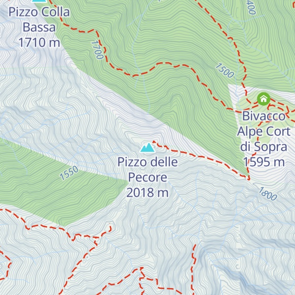 Map of Pizzo delle Pecore