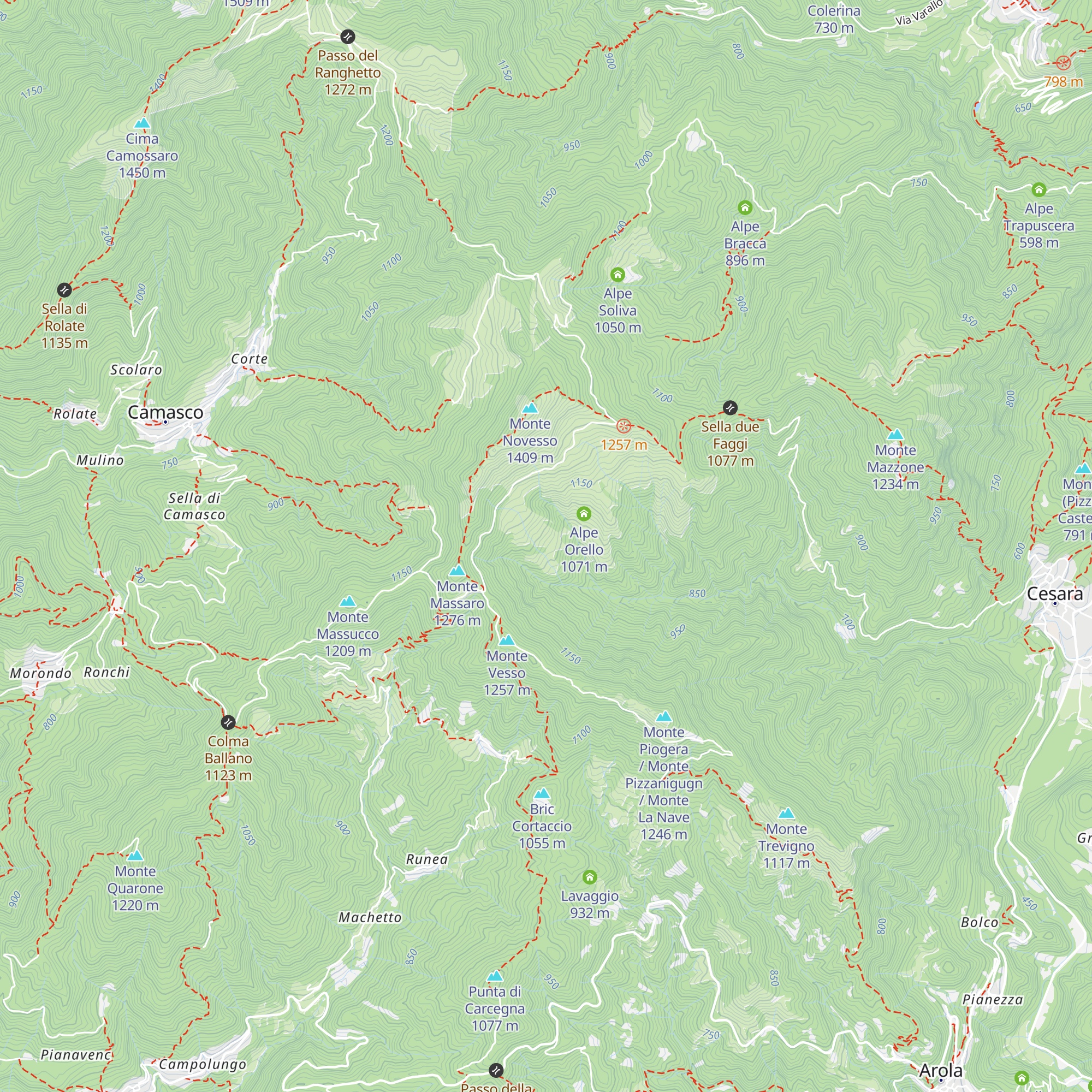 Alpe Pianale map