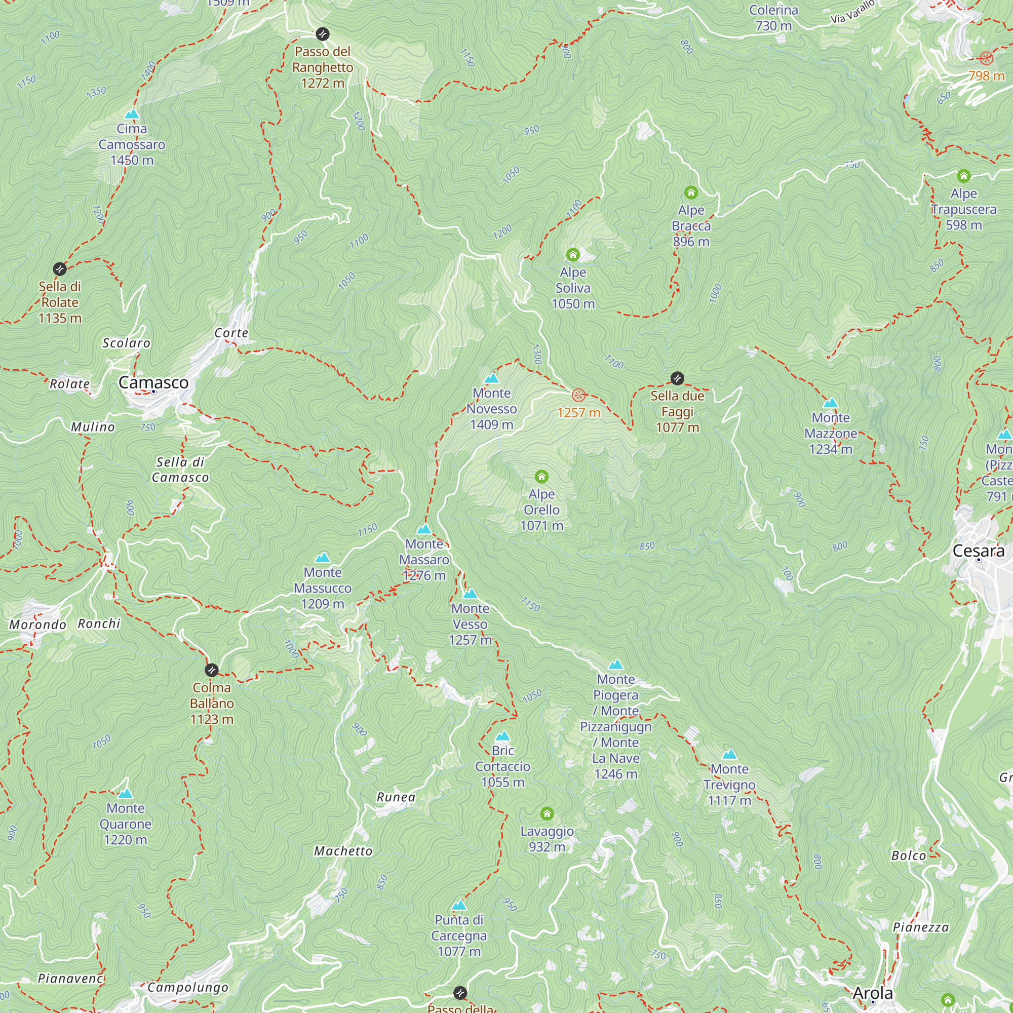 Alpe Pianale map