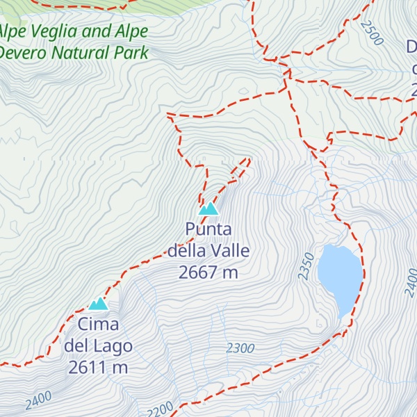 Map of Punta della Valle