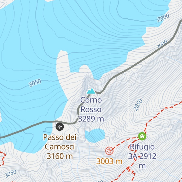 Map of Corno Rosso