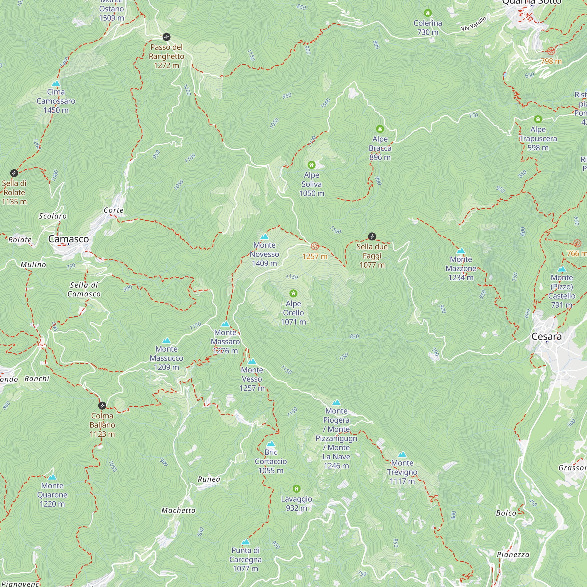 Alpe Orello map