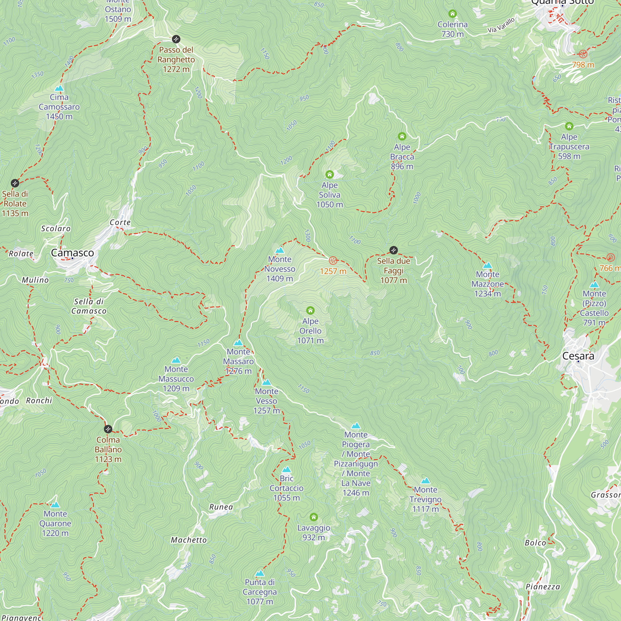 Alpe Orello map