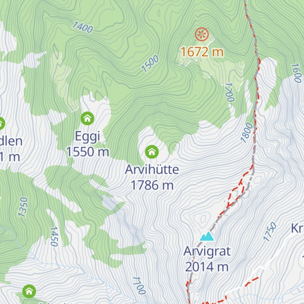 Map of Arvihütte