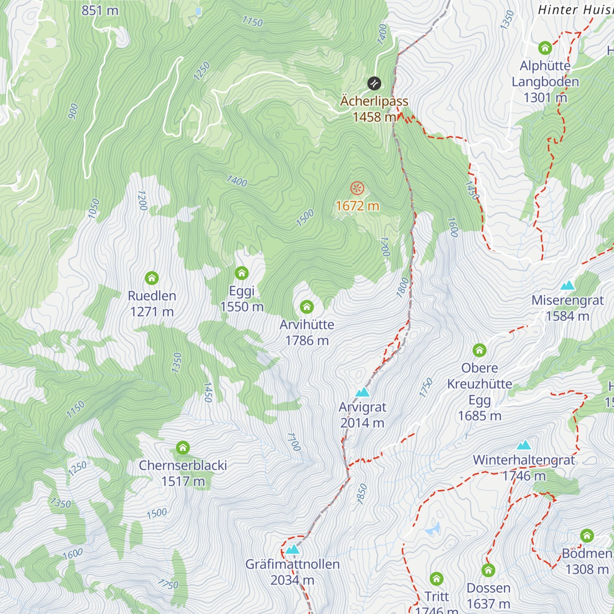 Arvihütte map